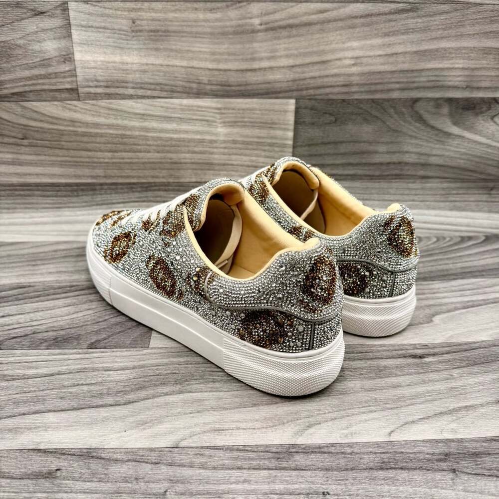 Betsey Johnson SB-SIDNY Rhinestone Leopard Print Platform Women’s Sneaker - Picture 10 of 13